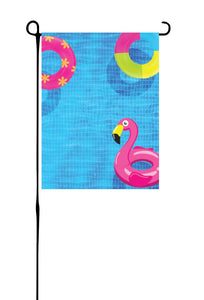 Pool with Floaties Garden Flag