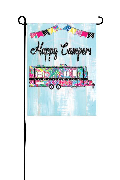 Pull-behind Camper Garden Flag