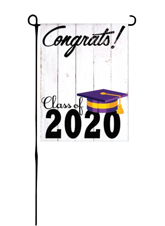 Class of 2020 - Purple & Yellow - Garden Flag