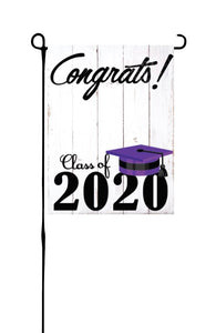 Class of 2020 - Purple & Black - Garden Flag