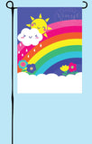Rainbow & Showers Garden Flag