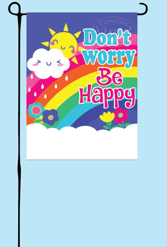 Rainbow & Showers Garden Flag