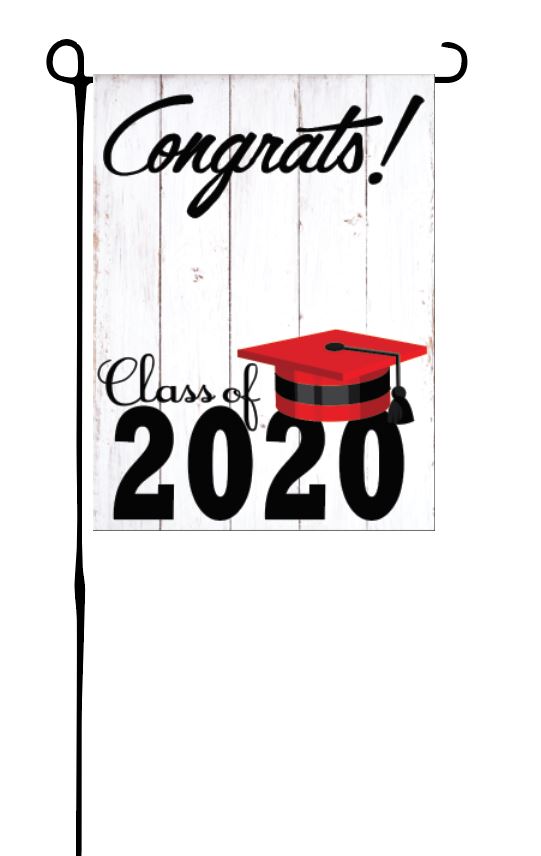 Class of 2020 - Red & Black - Garden Flag