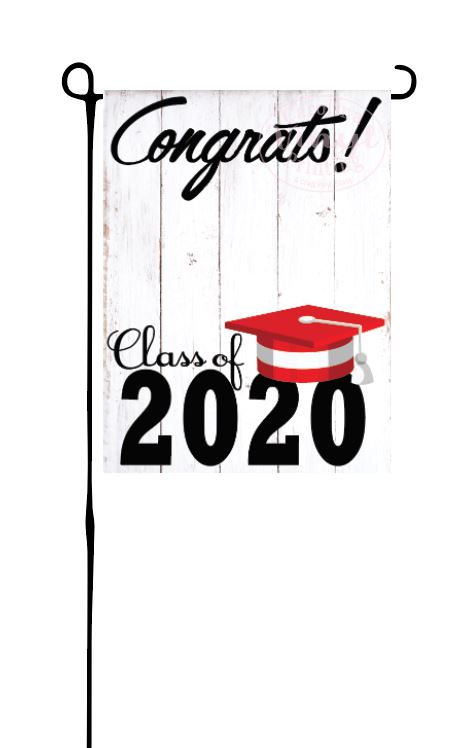 Class of 2020 - Red & White - Garden Flag