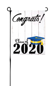 Class of 2020 - Royal Blue & Yellow - Garden Flag