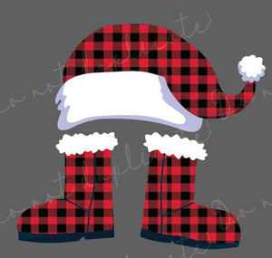 Santa Hat & Boots Set Heat Transfer
