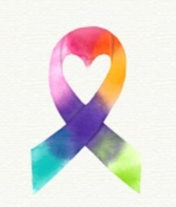 Multi-color Awarness Ribbon Heat Transfer