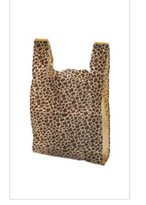 Set of 25 - Leopard Tshirt (grocery) Bags