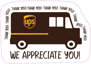 UPS & USPS Thank You Stickers