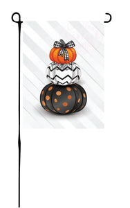Stacked Pumpkins Garden Flag
