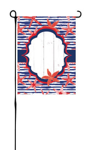 Patriotic Starfish Garden Flag