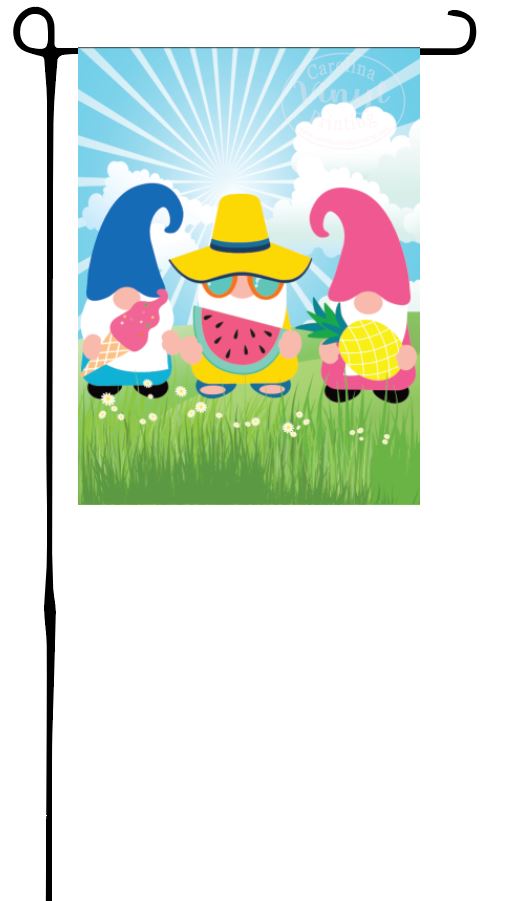 Summer Gnomes Garden Flag