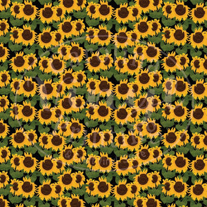 Sunflowers on Black Printed Vinyl (HTV & Adhesive)