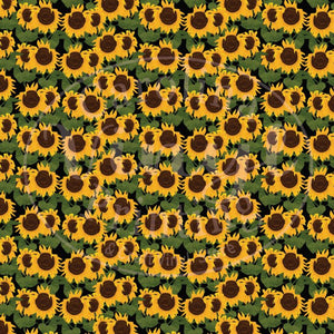Sunflowers on Black Printed Vinyl (HTV & Adhesive)