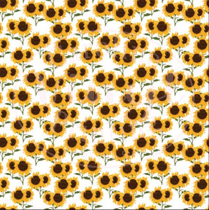 Sunflowers on White Printed Vinyl (HTV & Adhesive)