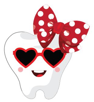 Valentine's Tooth with Bow Heat Transfer