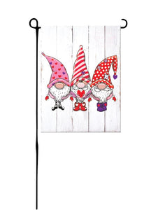 Valentine's Gnomes Garden Flag