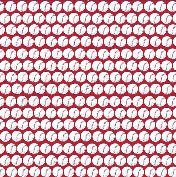 Baseballs on Red Vinyl