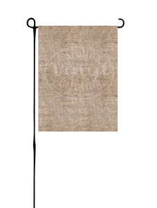Faux Burlap Garden Flag