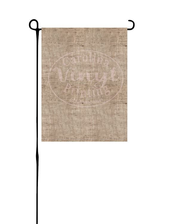 Faux Burlap Garden Flag