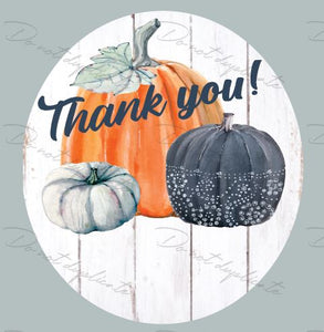 Navy Pumpkin Name LABELS (3 inches) - Set of 32