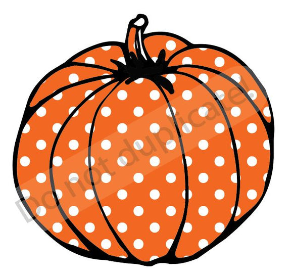 Polka Dot Pumpkin Vinyl Heat Transfer