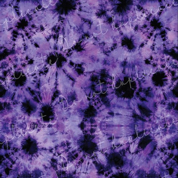 Purple and Black Tie Dye Printed Vinyl