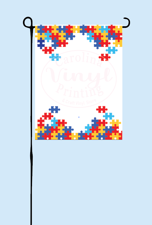 Puzzle Piece Garden Flag