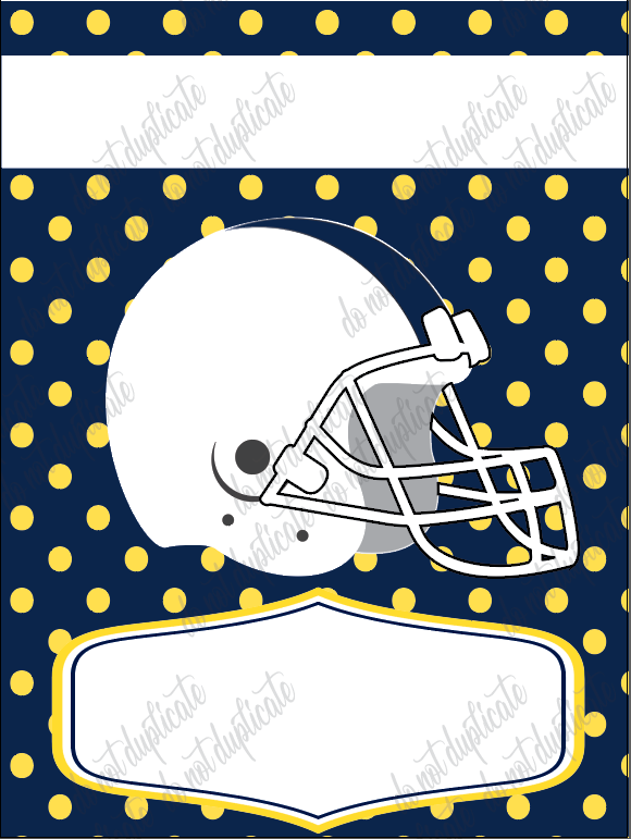Navy &  Yellow Football Garden Flag