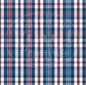 Patriotic Plaid Printed Vinyl