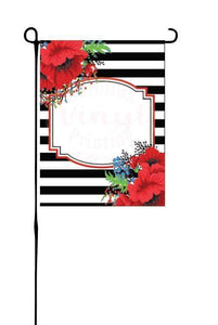 Poppies & StripesGarden Flag
