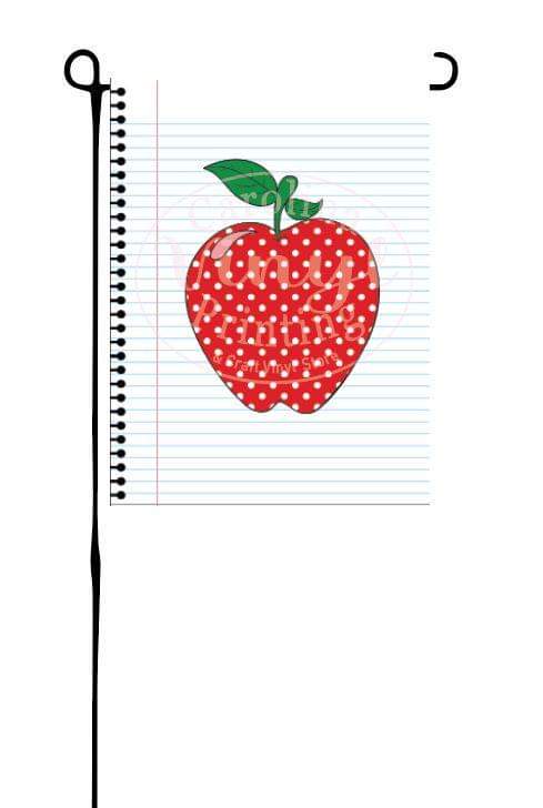 Apple on Notebook Teacher Flag