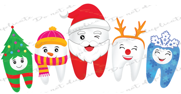 Christmas Teeth Heat Transfer