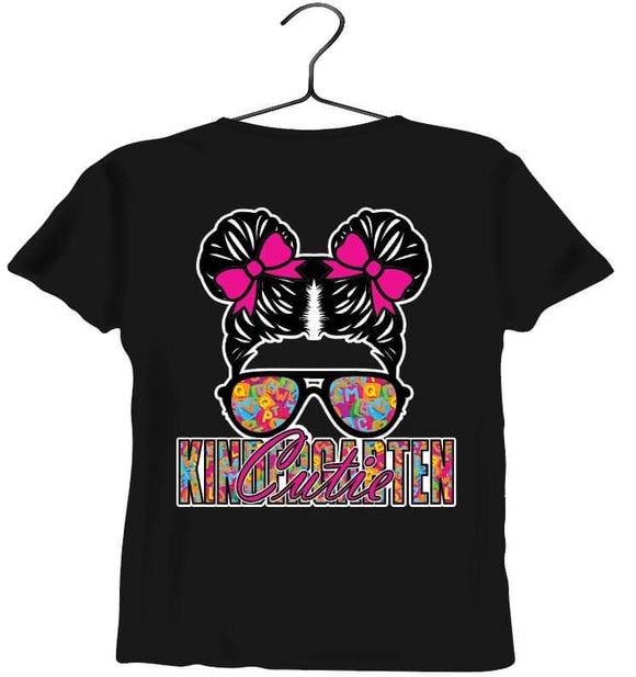Kindergarten Cutie (Two Buns) Vinyl Heat Transfer