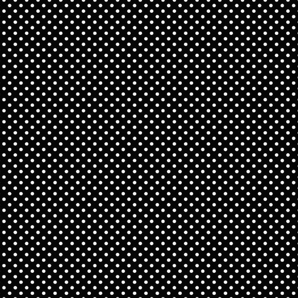Black with White Mini Polka Dot Printed Vinyl