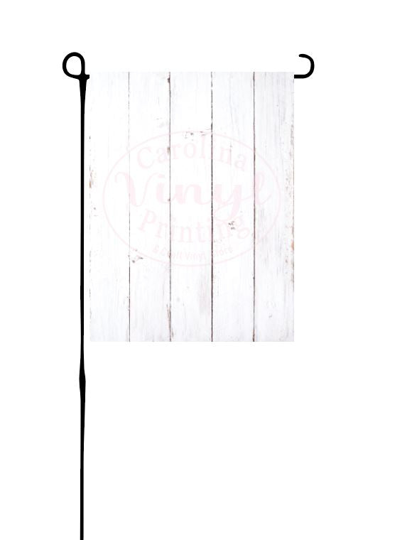 White faux Wood Background Flag